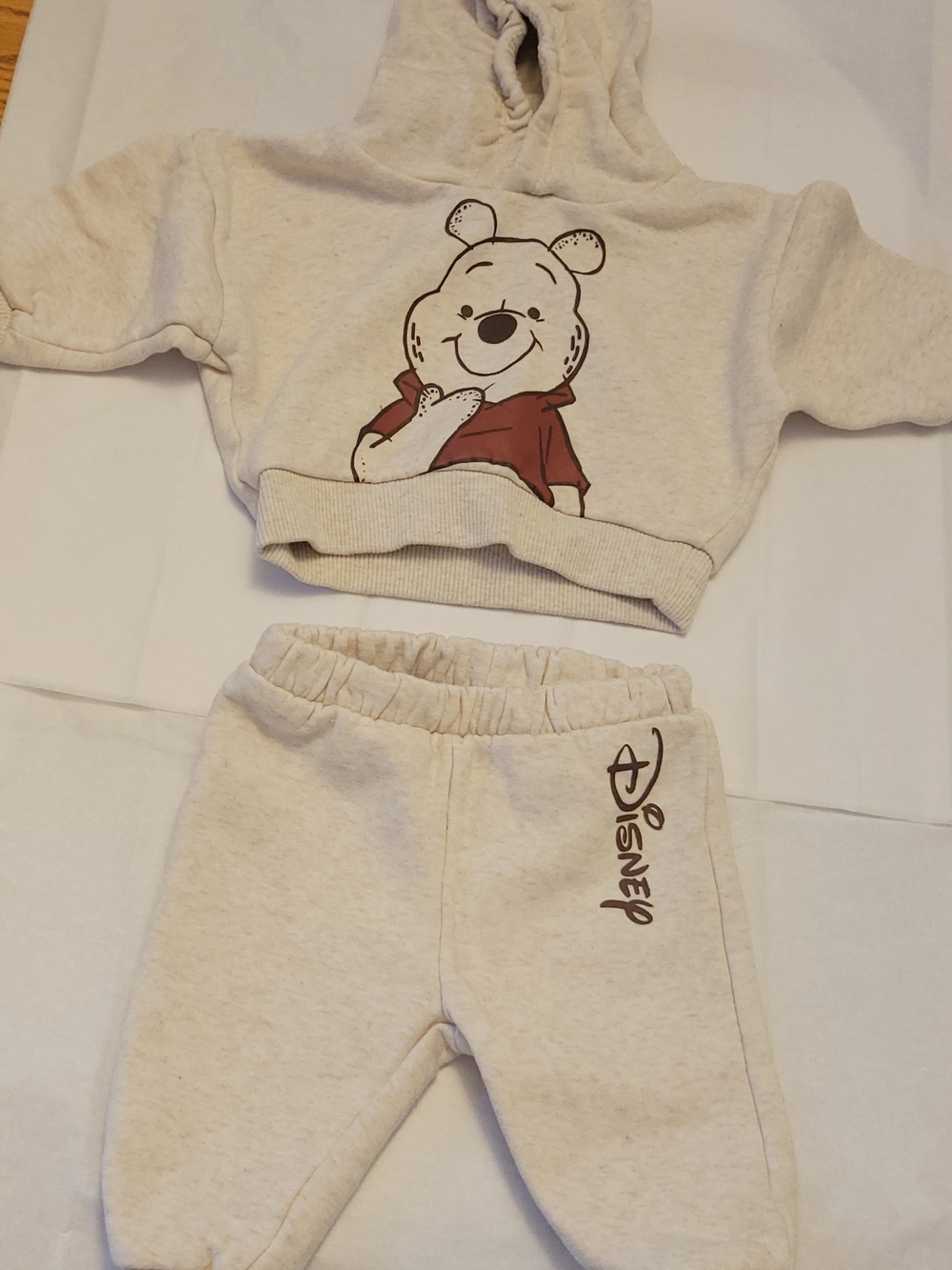Disney Kids Beige Winnie the Pooh Hoodie & Joggers Set
